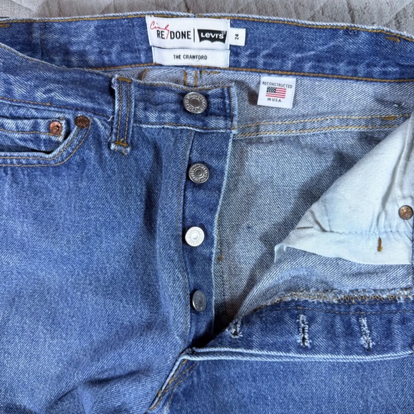 RE/DONE The CRAWFORD Straight Leg Women’s Jeans Classic Blue size 24 - Picture 13 of 15